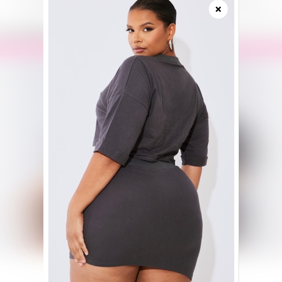 Grey pretty little thing 2 piece outfit - Picture 4 of 16